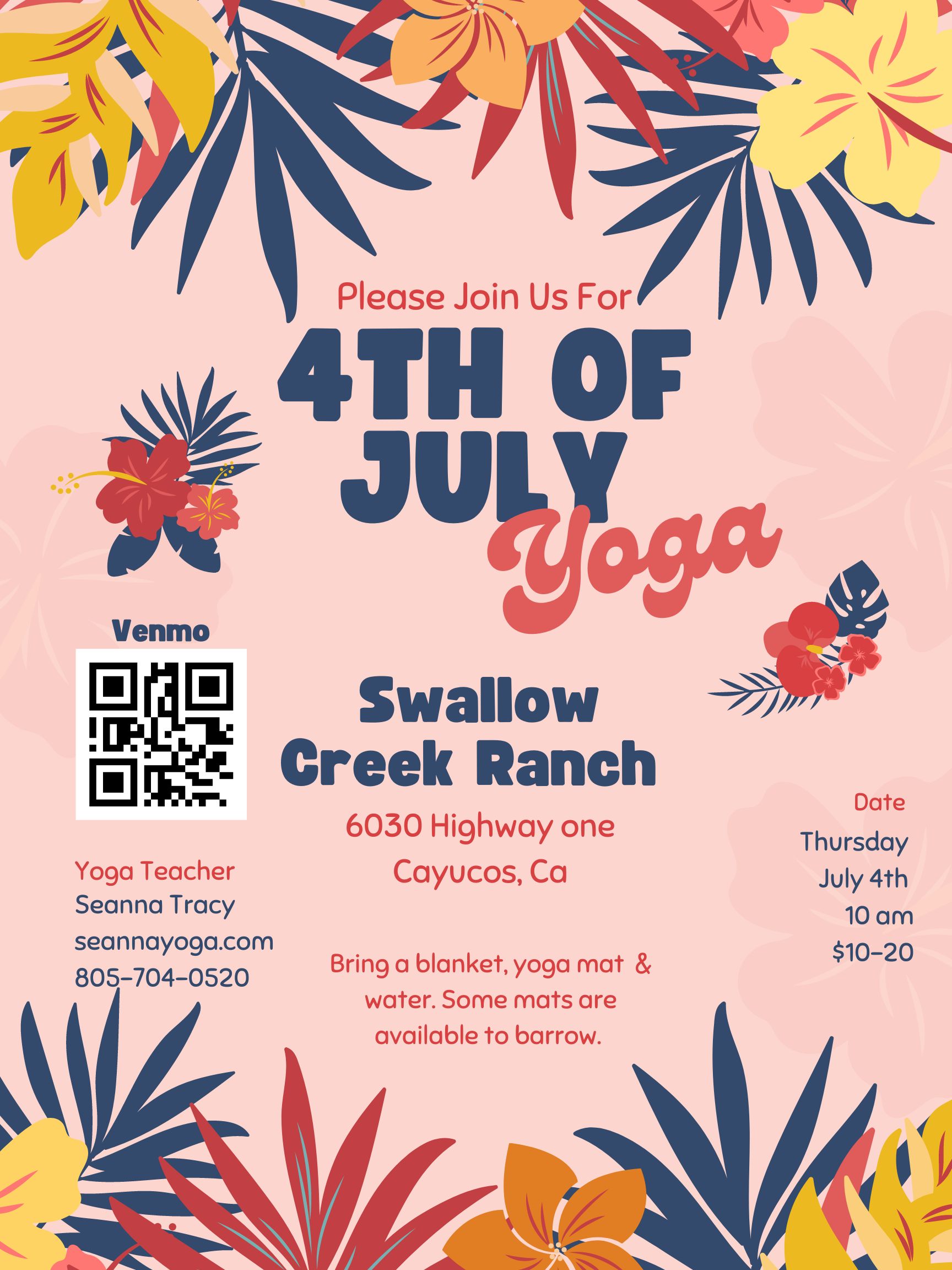 Special Event - 4th of July Yoga at the Ranch - 10am